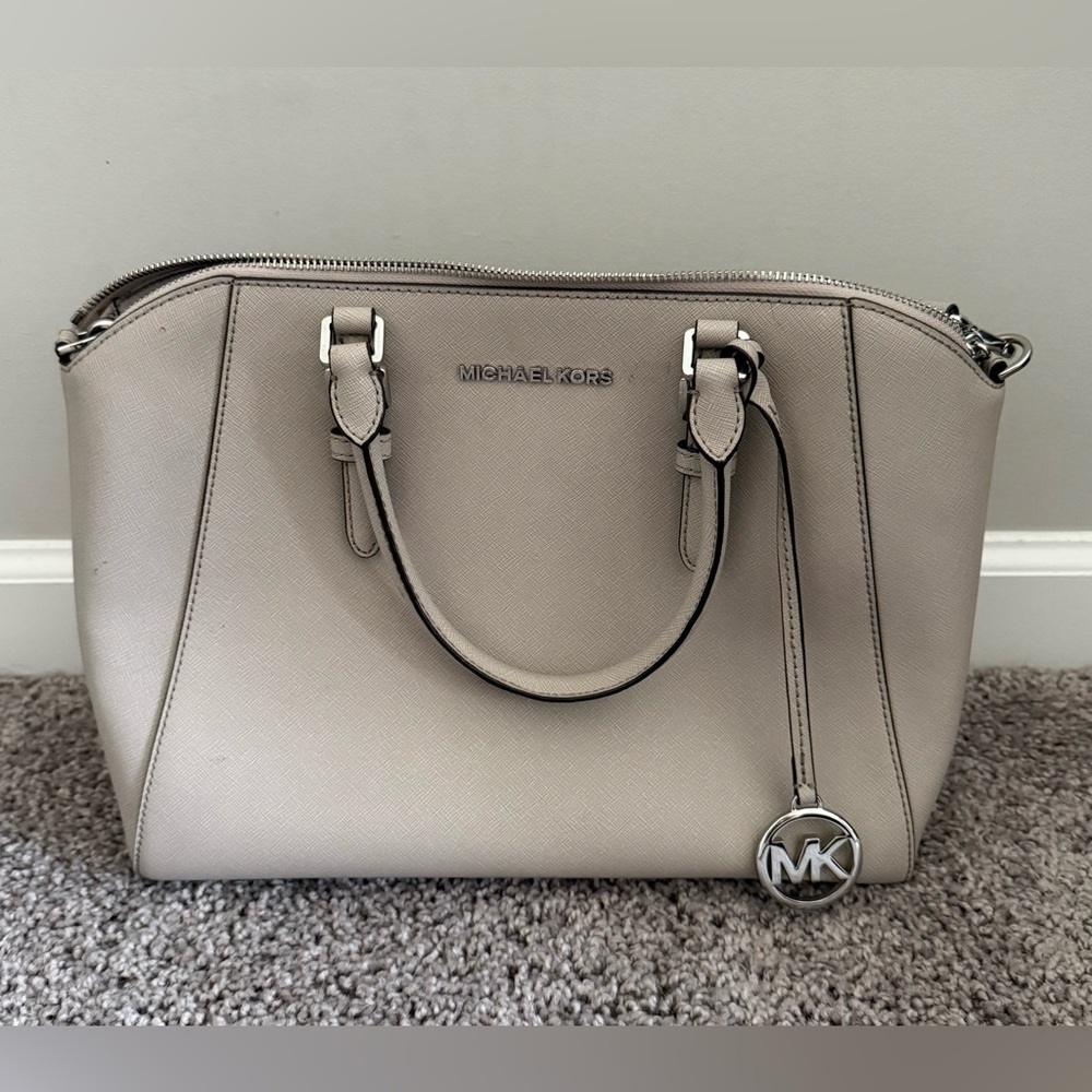 Michael Kors Beige Satchel Bag
